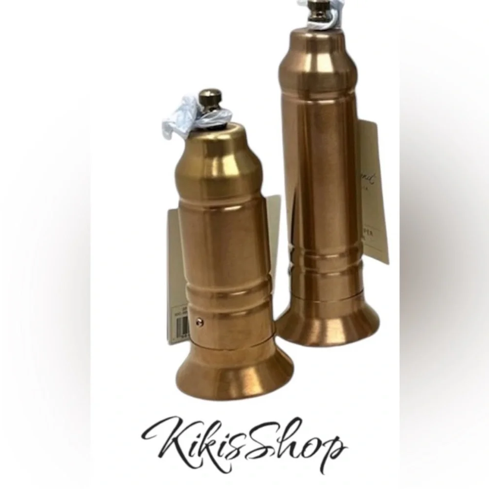 Short & Tall Salt & Pepper Crank Grinder Set Copper-Hearth & Hand with Magnolia